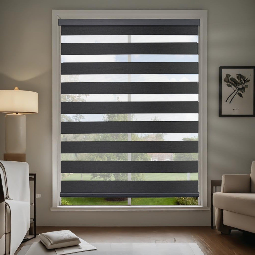 ToperBlinds 95% Blackout Cascade / Zebra Shades DR-040-Washington