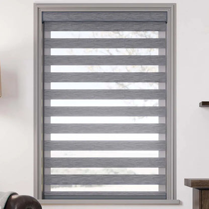 ToperBlinds Light Filtering Cascade / Zebra Shades 60% Blackout DR-D039-Atlanta